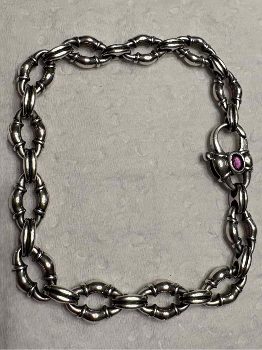 Scott Kay Silver-Tone Bolo Oval Link Bracelet